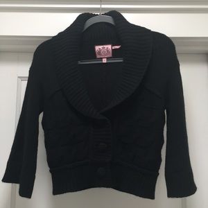 Juicy Couture Black Sweater Cropped Mid Sleeve - S